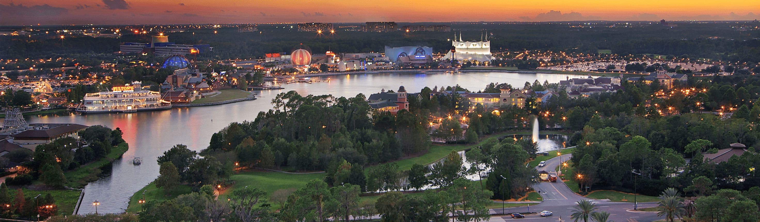 A zoomed out photo of the Hilton Lake Buena Vista Palace. Located in Orlando, FL. This is the location for the OneStream Wave Developer Conference.