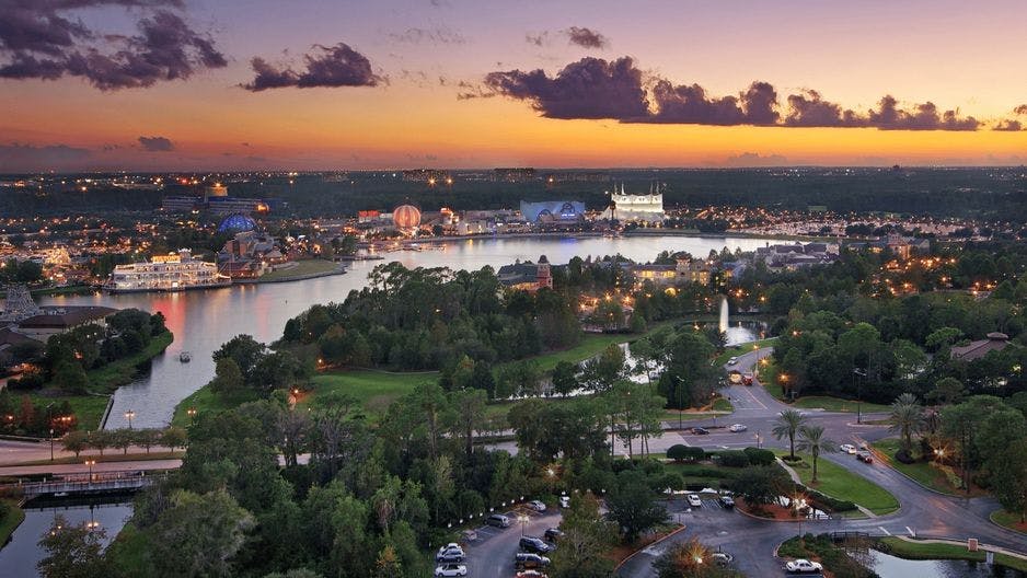 A zoomed out photo of the Hilton Lake Buena Vista Palace. Located in Orlando, FL. This is the location for the OneStream Wave Developer Conference.